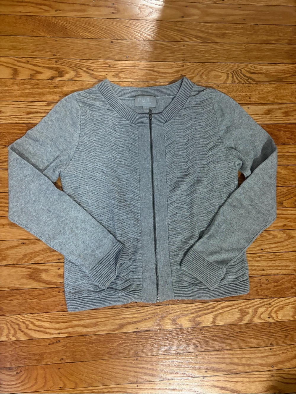 Pure Collection 100% Cashmere Zip Cardigan Jacket